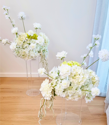 Oslo Arrangement (textured whites with pops of green)